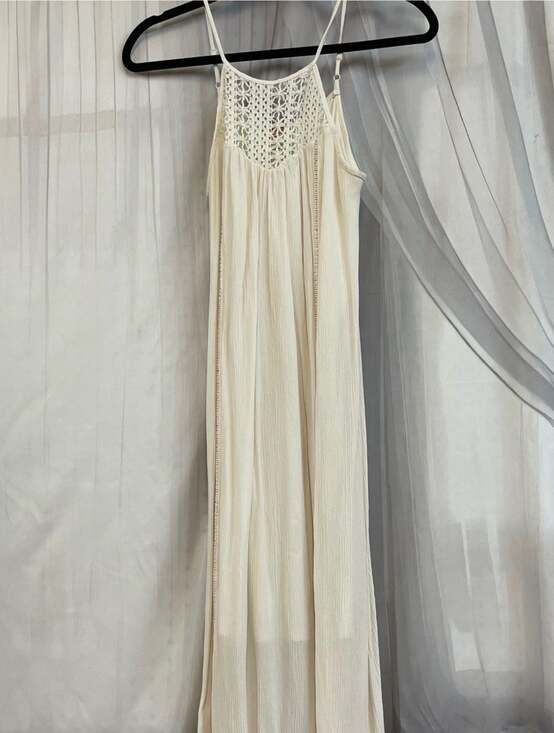Mossimo Supply Co. Dresses & Skirts - Mossimo Supply Co. Cream Crochet Halter Maxi Dress